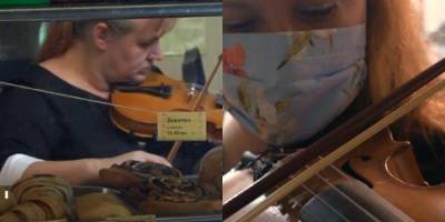 «Это как медитация». Как продавщица в ночном киоске Киева совмещает работу и уроки игры на скрипке — видео