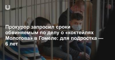 Прокурор запросил сроки обвиняемым по делу о «коктейлях Молотова» в Гомеле: для подростка — 6 лет