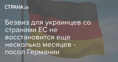 Безвиз для украинцев со странами ЕС не восстановится еще несколько месяцев - посол Германии