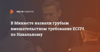 В Минюсте назвали грубым вмешательством требование ЕСПЧ по Навальному