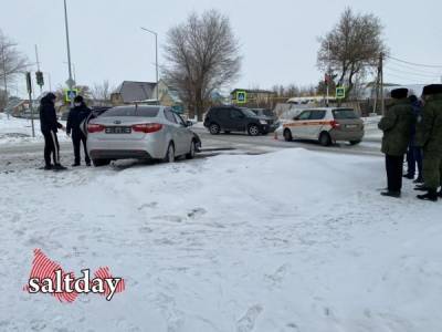 В Соль-Илецке учебный автомобиль попал в ДТП