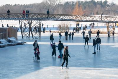 Люди в Нидерландах катаются на коньках по замерзшим каналам: фото, видео