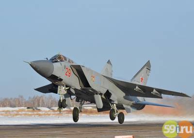 Истребители МиГ-31БМ в Пермском крае отрабатывают применение ракет "воздух-воздух"