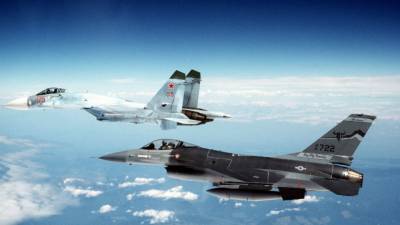 Минобороны показало перехват авиации ВВС Франции российскими Су-27