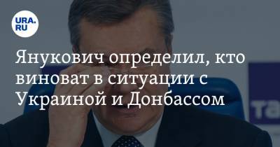 Янукович определил, кто виноват в ситуации с Украиной и Донбассом