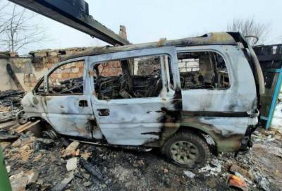 Террористы «ДНР» уничтожили автомобиль ВСУ под Горловкой