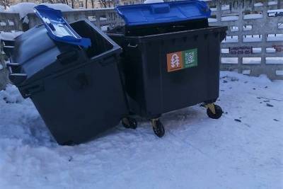 В Петрозаводске с нового мусорного евроконтейнера скрутили колёса