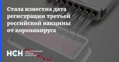 Стала известна дата регистрации третьей российской вакцины от коронавируса