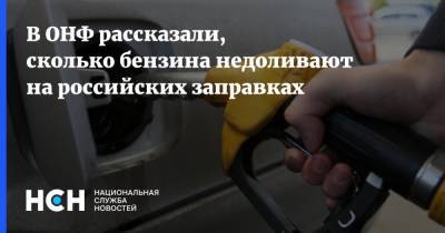 В ОНФ рассказали, сколько бензина недоливают на российских заправках