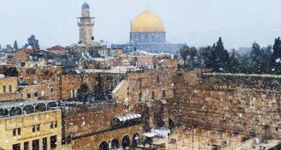 В Иерусалиме впервые за 2 года выпал снег. Видео