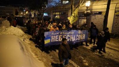 В Киеве состоялось шествие к годовщине расстрелов Небесной Сотни
