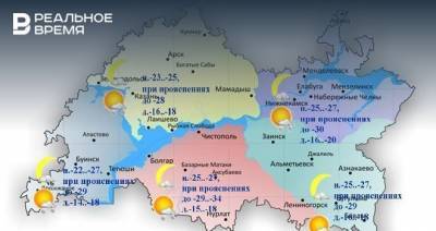 Сегодня в Татарстане ожидается до -19 градусов, утром при прояснениях — до -34˚С