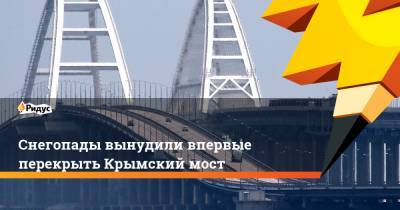 Снегопады вынудили впервые перекрыть Крымский мост
