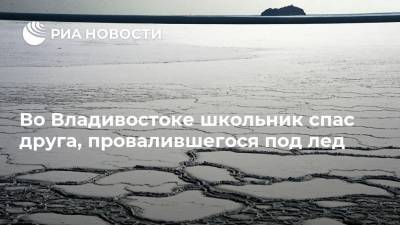 Во Владивостоке школьник спас друга, провалившегося под лед