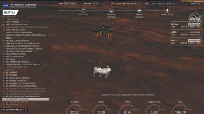 Видео посадки ровера Perseverance на поверхность Марса