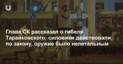 Глава СК рассказал о гибели Тарайковского: силовики действовали по закону, оружие было нелетальным