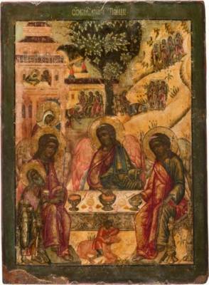 Икона «Троица Ветхозаветная» вологодских мастеров ХVII века была продана за 110 тыс. евро