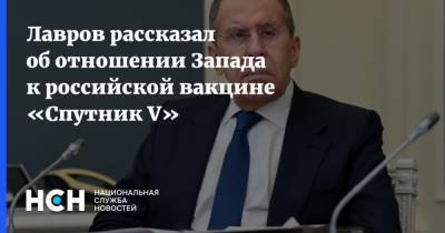 Лавров рассказал об отношении Запада к российской вакцине «Спутник V»