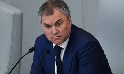 Вячеслав Володин призвал ввести ответственность за призывы к санкциям против россиян