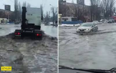 После снегопадов на Одессу обрушилась вода: машины плывут по улицам (ВИДЕО) - agrimpasa.com - Одесса