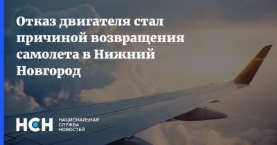 Отказ двигателя стал причиной возвращения самолета в Нижний Новгород