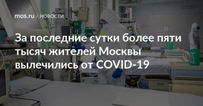 За последние сутки более пяти тысяч жителей Москвы вылечились от COVID-19