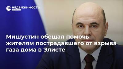 Мишустин обещал помочь жителям пострадавшего от взрыва газа дома в Элисте