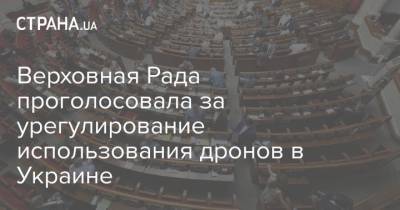 Верховная Рада проголосовала за урегулирование использования дронов в Украине