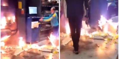 «Загорелся стеллаж»: обнародовано видео начала пожара в Эпицентре, снятое в помещении ТЦ