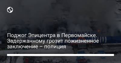Поджог Эпицентра в Первомайске. Задержанному грозит пожизненное заключение – полиция