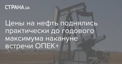 Цены на нефть поднялись практически до годового максимума накануне встречи ОПЕК+