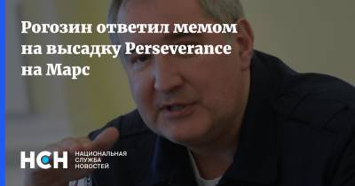 Рогозин ответил мемом на высадку Perseverance на Марс