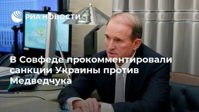 В Совфеде прокомментировали санкции Украины против Медведчука