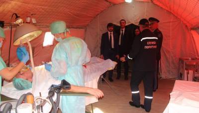 На Прикарпатье доставили мобильный госпиталь для больных COVID-19
