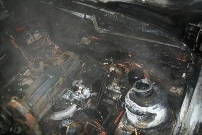 Ночью в Ивановской области сгорел автомобиль