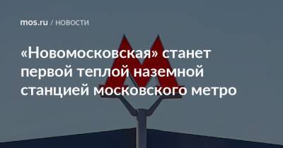«Новомосковская» станет первой теплой наземной станцией московского метро