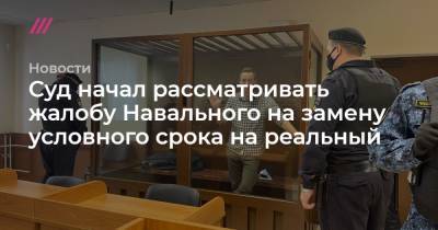 Суд начал рассматривать жалобу Навального на замену условного срока на реальный