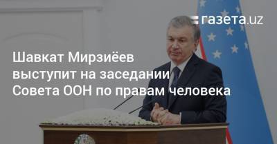 Шавкат Мирзиёев выступит на заседании Совета ООН по правам человека