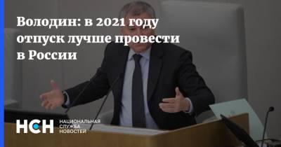 Володин: в 2021 году отпуск лучше провести в России