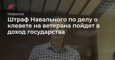 Штраф Навального по делу о клевете на ветерана пойдет в доход государства