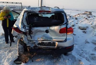В Башкирии столкнулись грузовик и легковушка: есть пострадавший