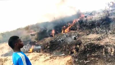 Первые кадры с места авиакатастрофы в Нигерии