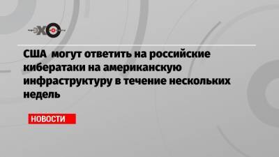 США могут ответить на российские кибератаки на американскую инфраструктуру в течение нескольких недель