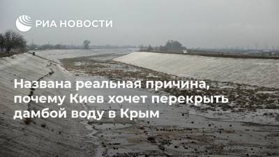 Названа реальная причина, почему Киев хочет перекрыть дамбой воду в Крым