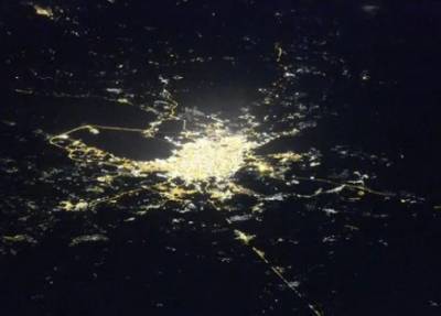Ночной Петербург сфотографировали из космоса