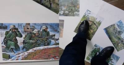 В России на стенгазету к 23 февраля поместили солдат вермахта и НАТО (ФОТО)