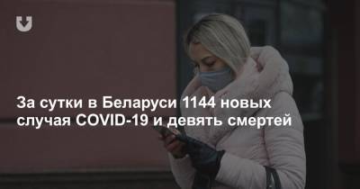 За сутки в Беларуси 1144 новых случая COVID-19 и девять смертей