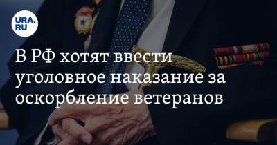 В РФ хотят ввести уголовное наказание за оскорбление ветеранов