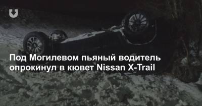Под Могилевом пьяный водитель опрокинул в кювет Nissan X-Trail