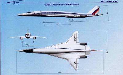 Новый российский сверхзвуковой лайнер будет медленнее Ту-144